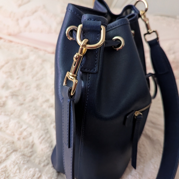 Dooney & Bourke Navy Blue Bucket Bag - Picture 6 of 14